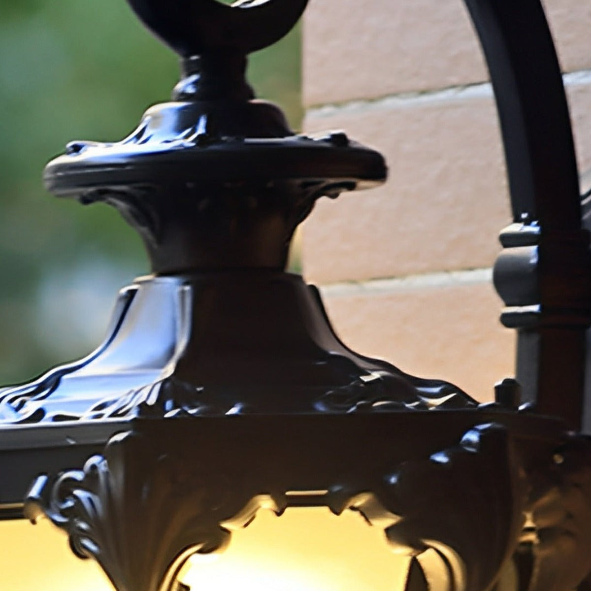 Acanthus Tulip Lantern Wall Light, Cast Aluminum Porch Sconce 5