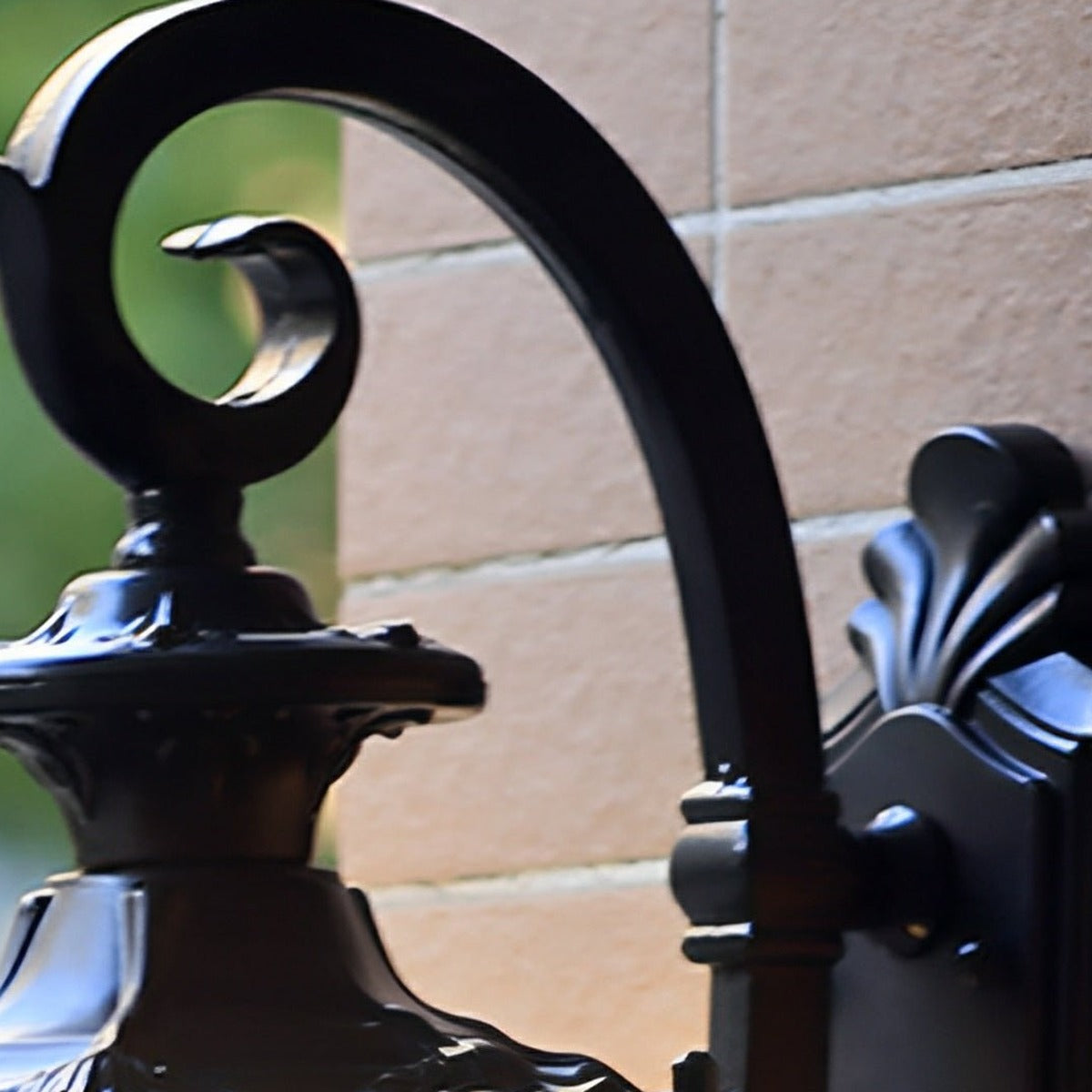 Acanthus Tulip Lantern Wall Light, Cast Aluminum Porch Sconce 6