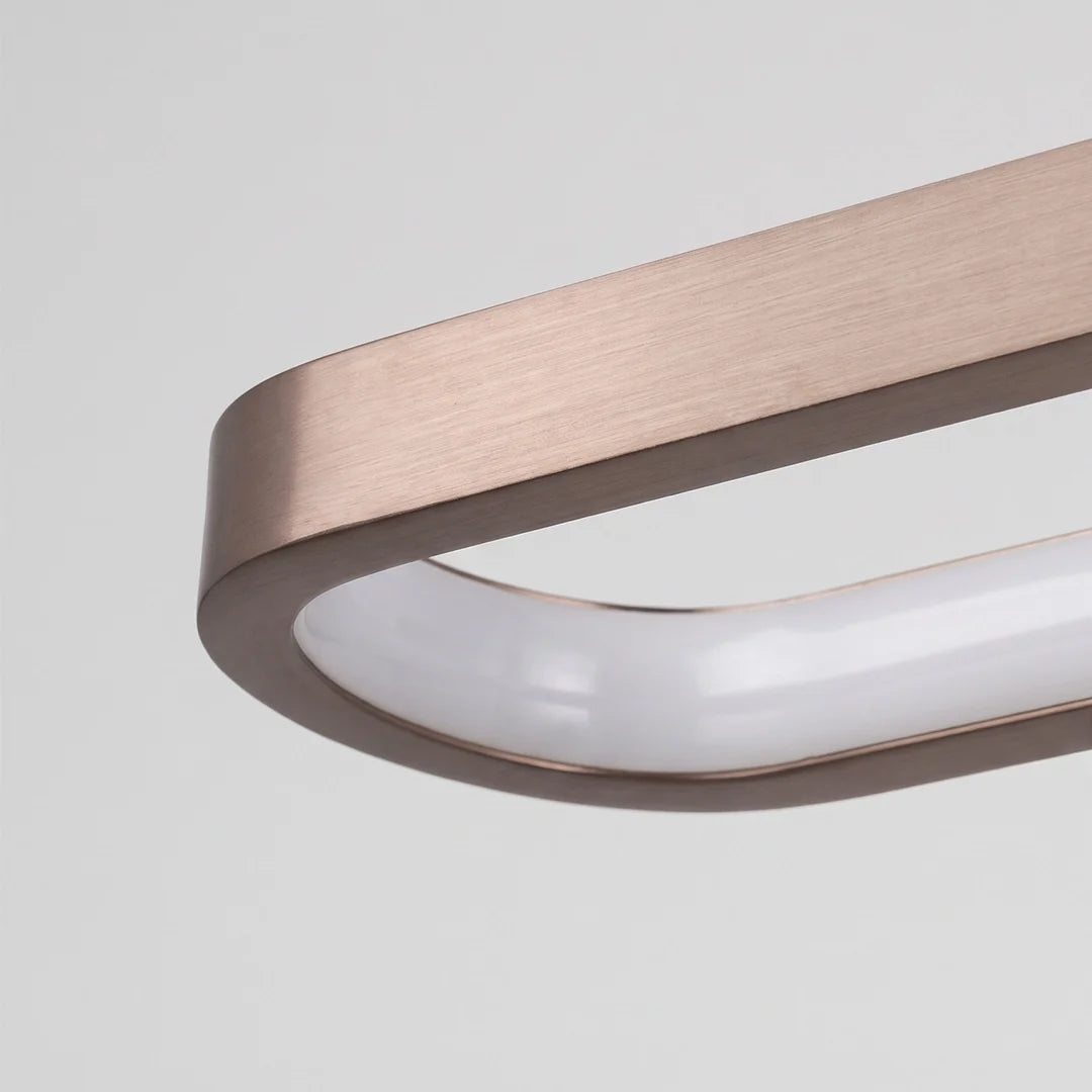 Continuous Loop Vanity Light, Aluminum Mirror Bar Light