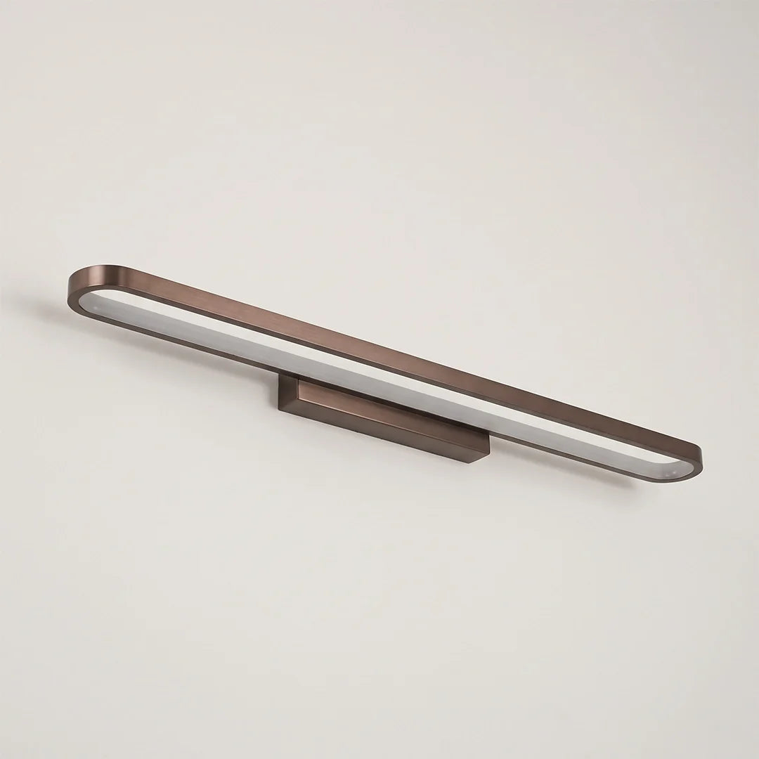 Continuous Loop Vanity Light, Aluminum Mirror Bar Light