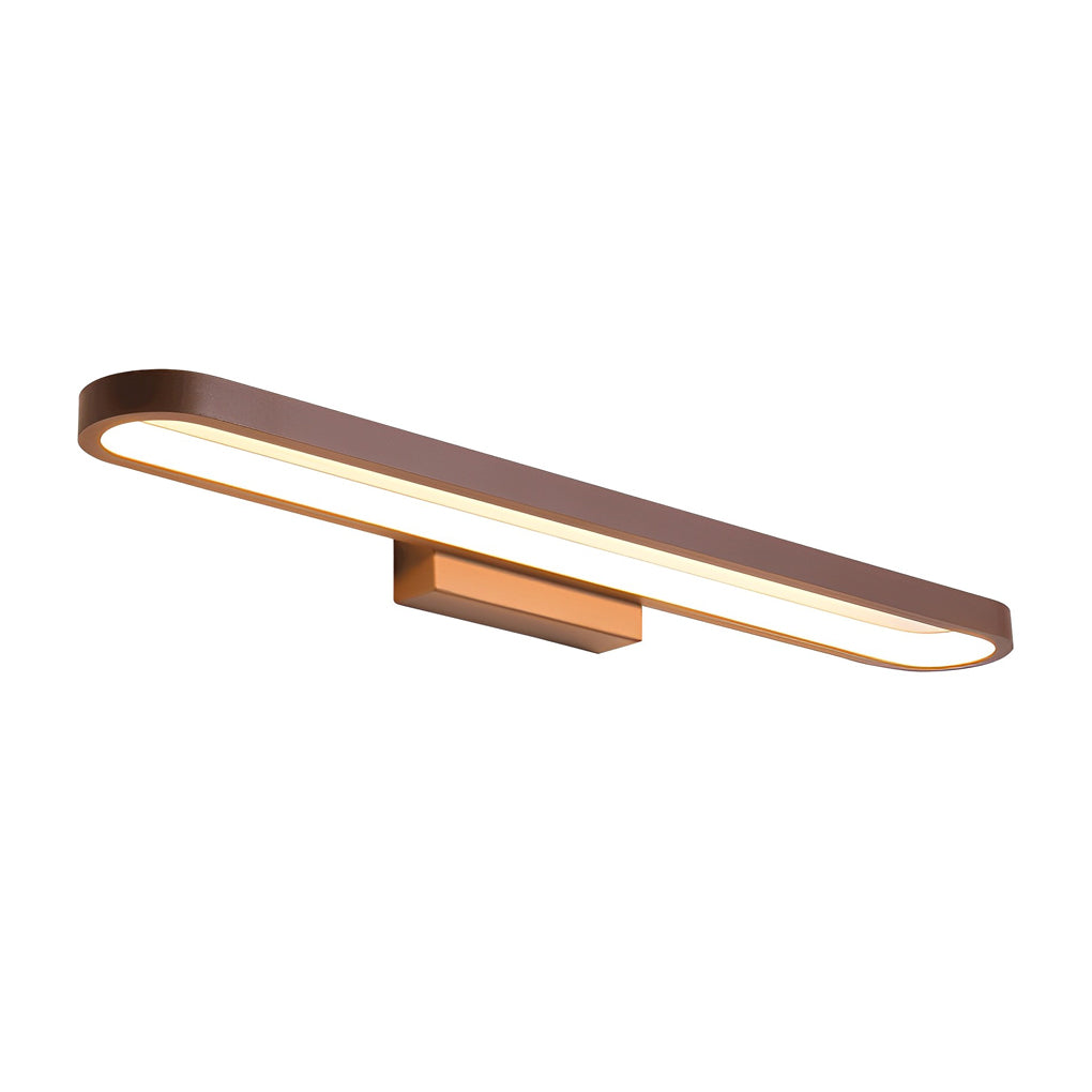 Continuous Loop Vanity Light, Aluminum Mirror Bar Light