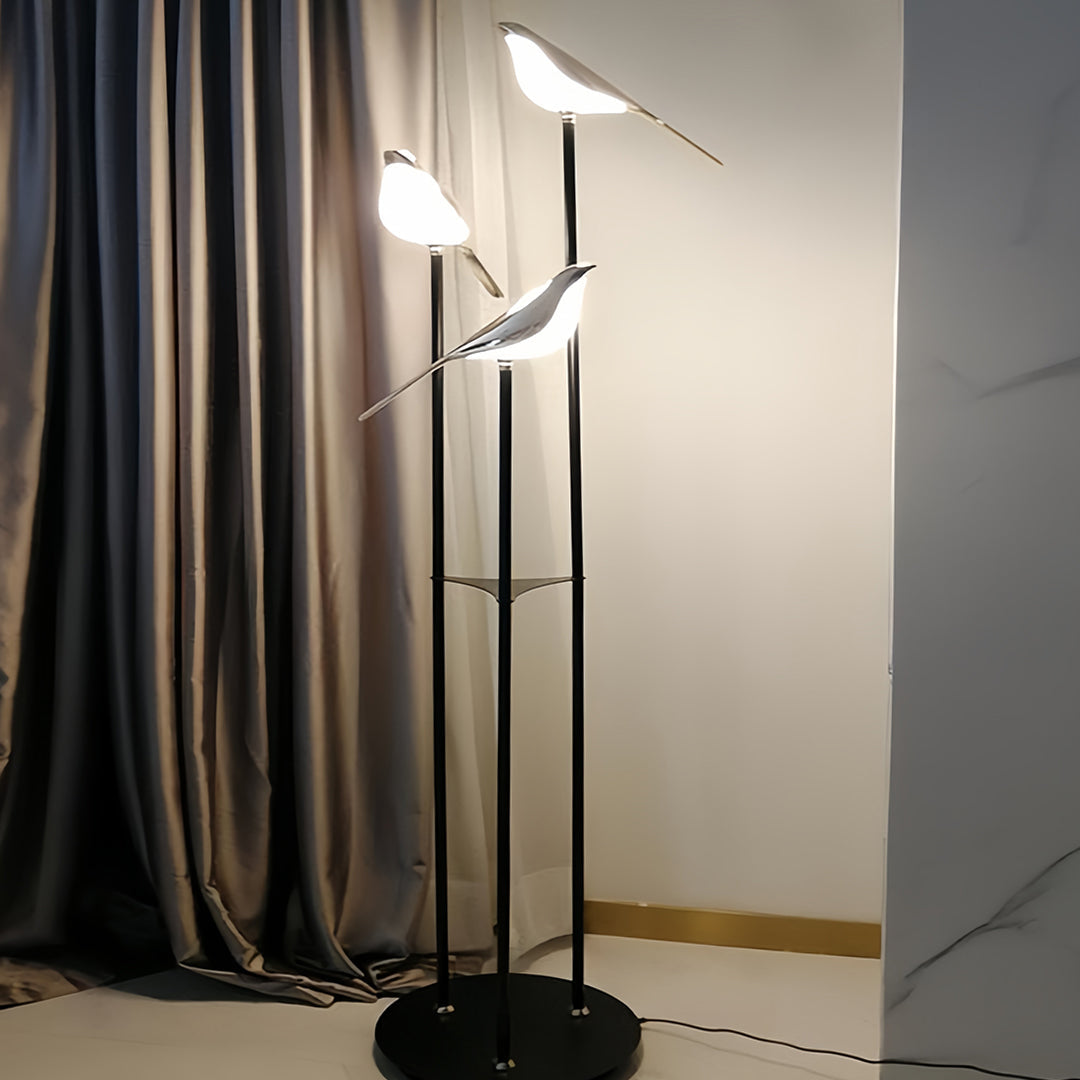 Bird Floor Lamp, Three Head Nordic Artistic Accent Light, view 6
