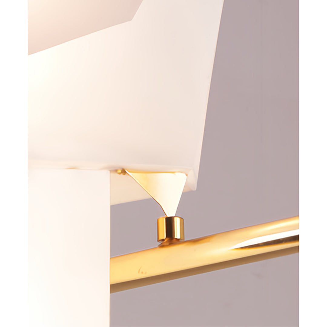 Origami Crane Bird Light, White Paper Fold LED Wall Sconce