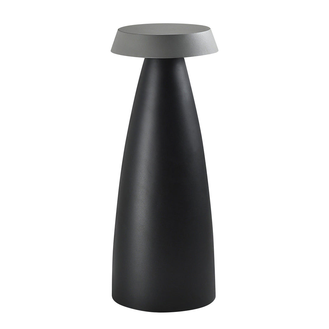 Tapered Cone Bollard Light, Sand Black Aluminum Pathway Light