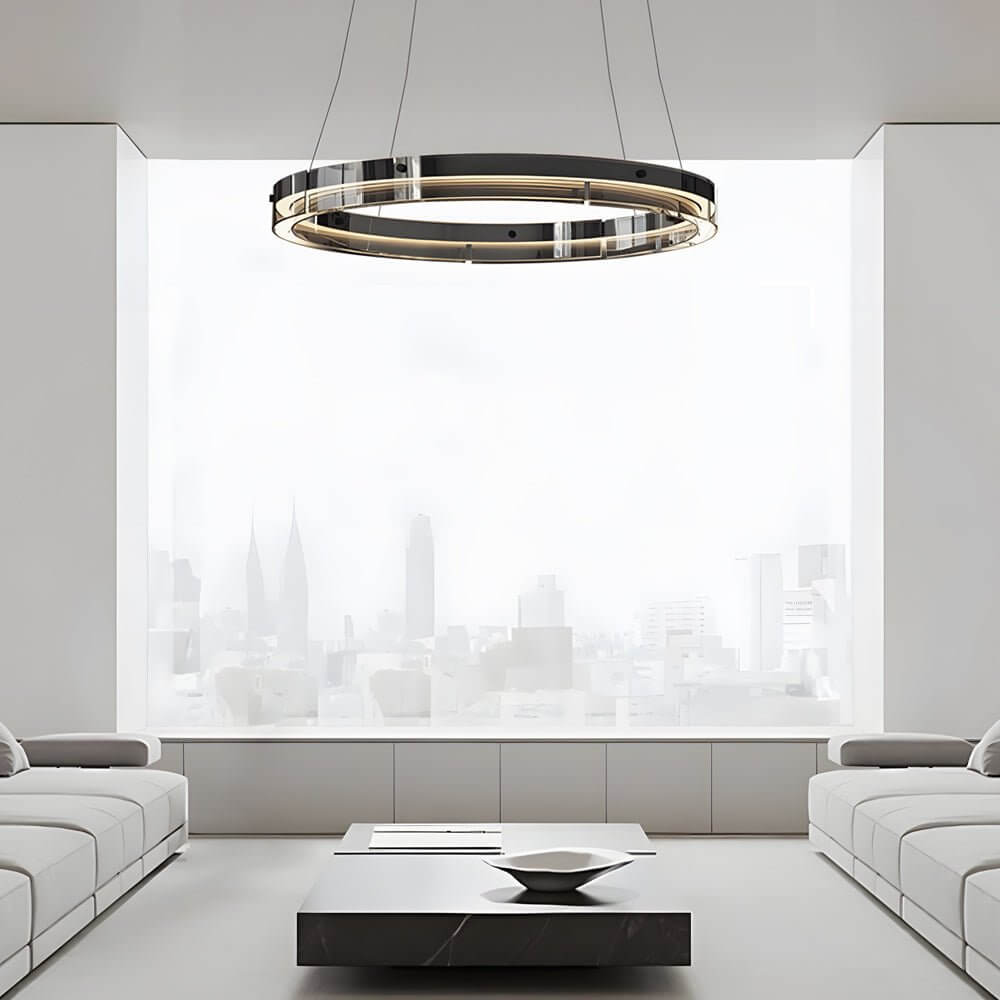 Ring pendant in a living room