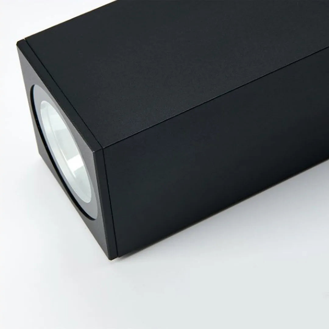 Slim Column Outdoor Wall Light, Black Aluminum Facade Light