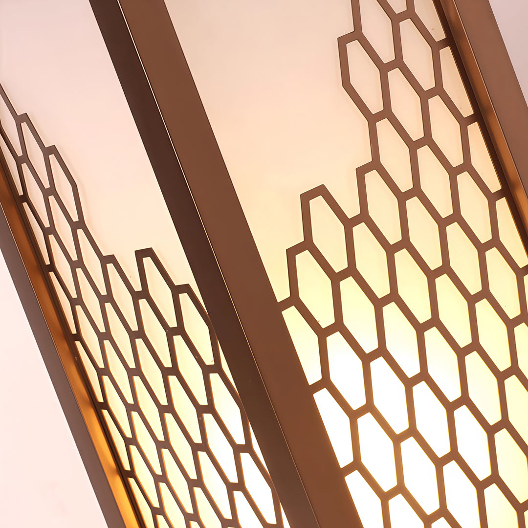 Lattice Lantern Bollard Light, Chestnut Stainless Path Light