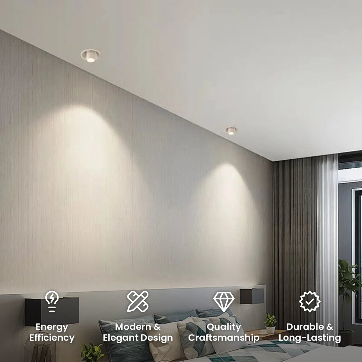 Borderless Twin Tube Recessed Downlight: energy efficiency, modern and elegant design, quality craftsmanship, durable and long-lasting