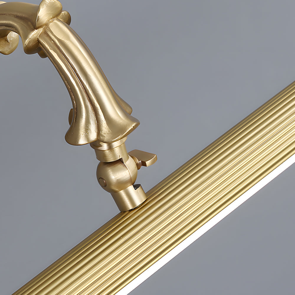 Fluted Brass Vanity Light, Copper Bathroom Mirror Light
