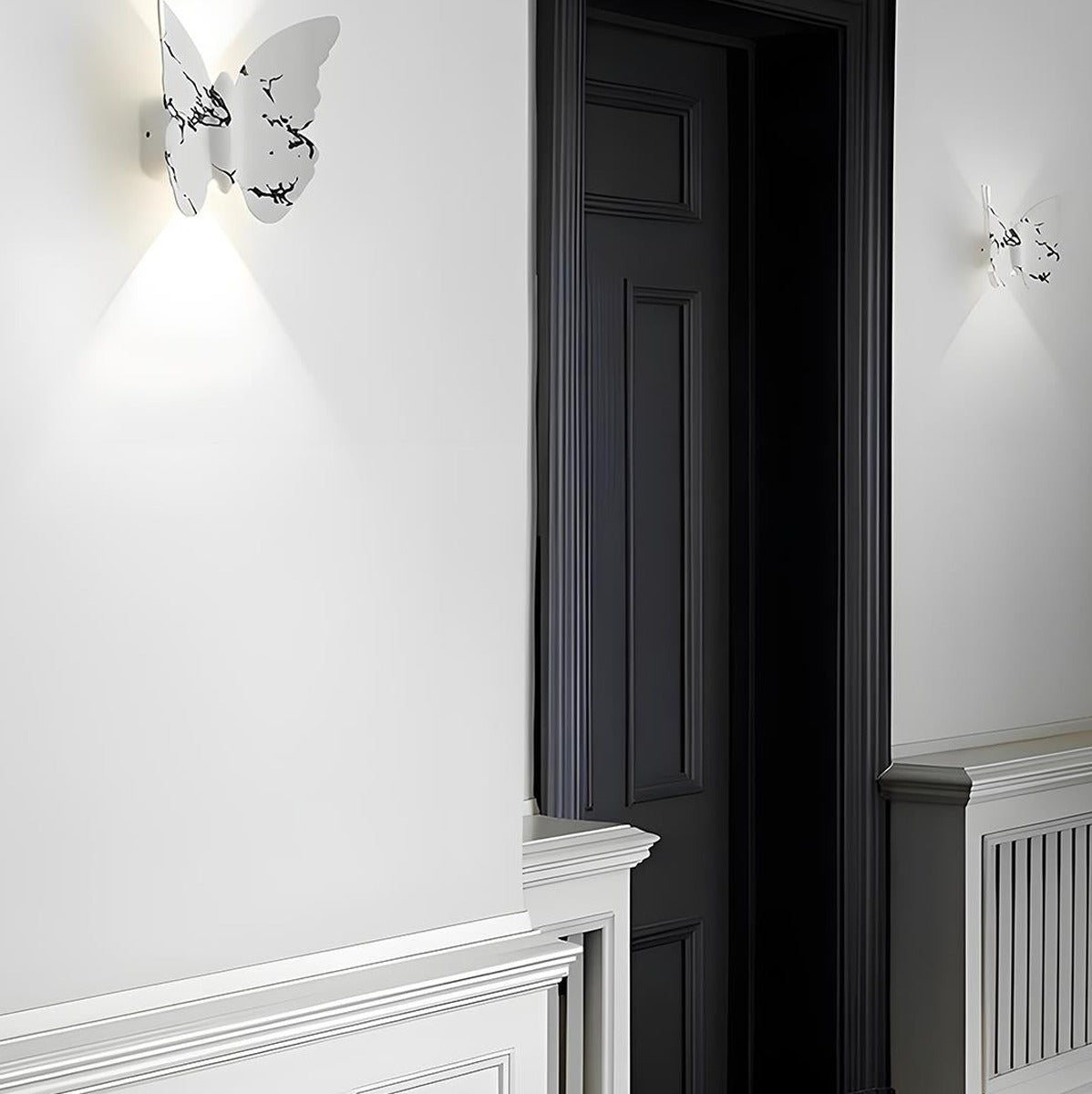 Butterfly and Starfish Wall Light, Aluminum Outdoor Accent Sconce 10