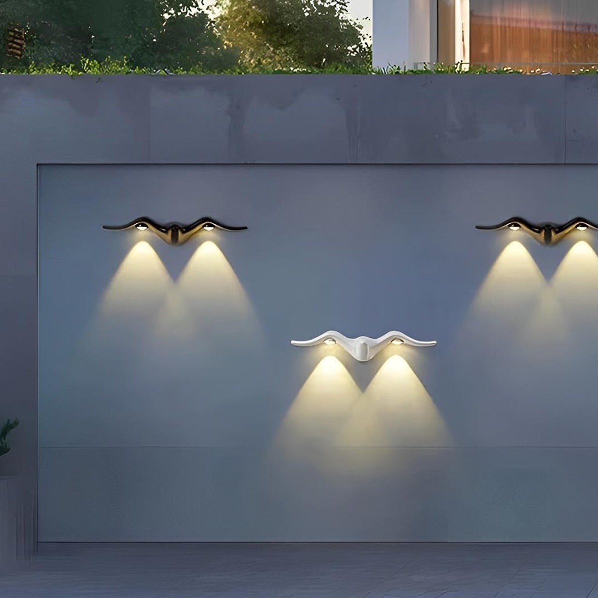 Butterfly and Starfish Wall Light, Aluminum Outdoor Accent Sconce 3