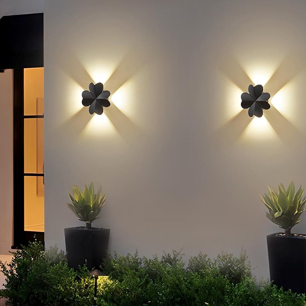 Butterfly and Starfish Wall Light, Aluminum Outdoor Accent Sconce 5