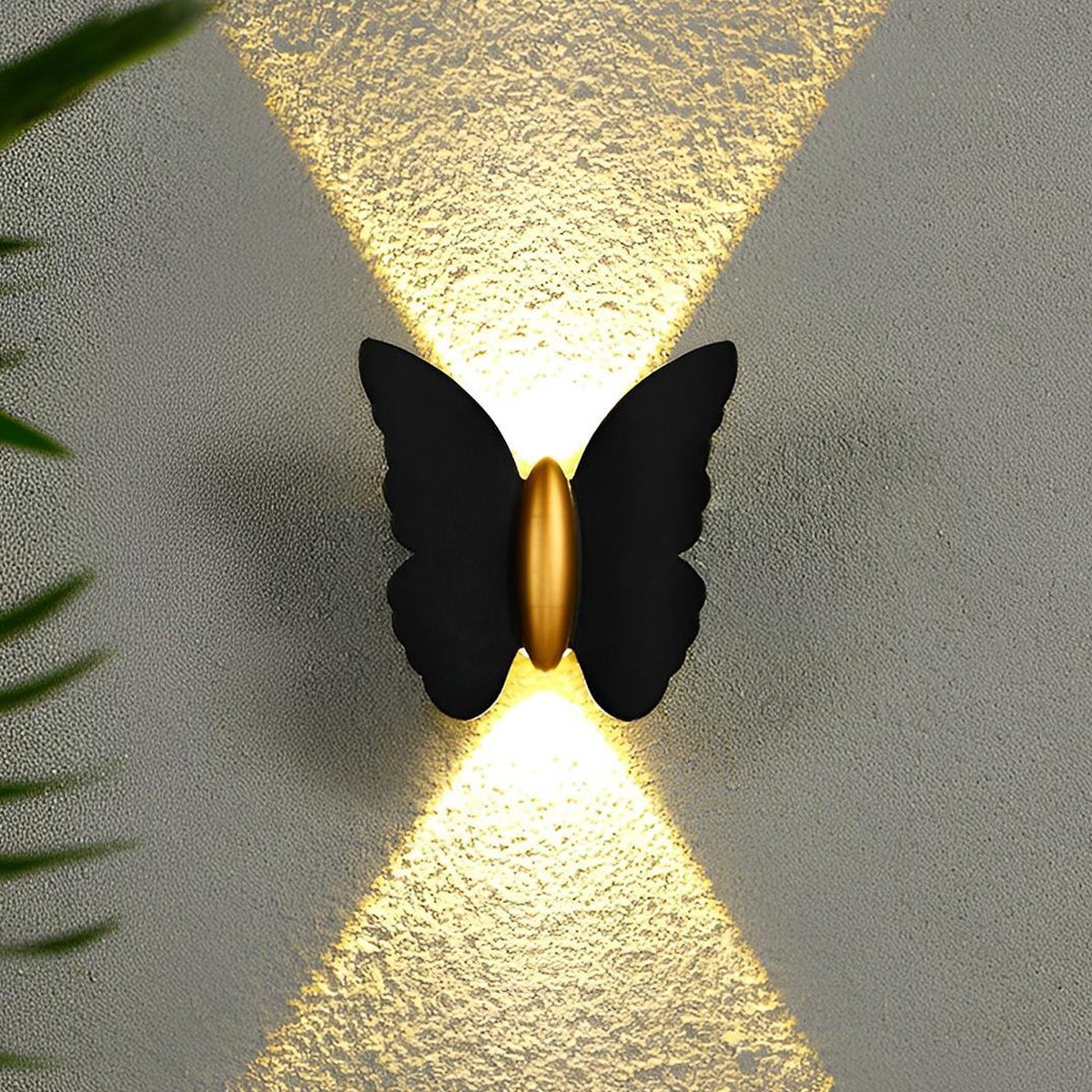 Butterfly and Starfish Wall Light, Aluminum Outdoor Accent Sconce 6