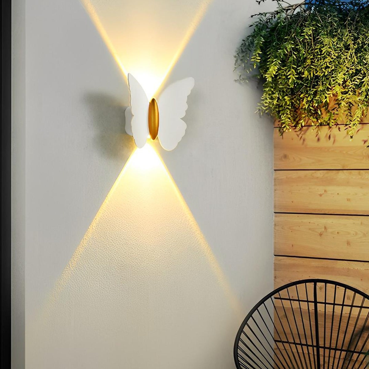 Butterfly and Starfish Wall Light, Aluminum Outdoor Accent Sconce 7