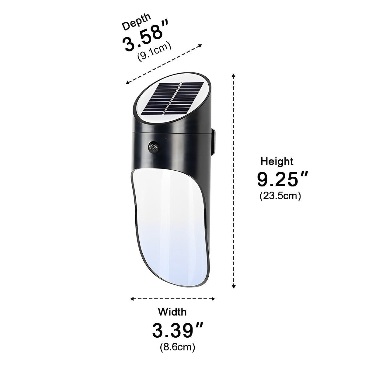 Capsule Solar Wall Light, ABS Motion Sensor Porch Sconce 11