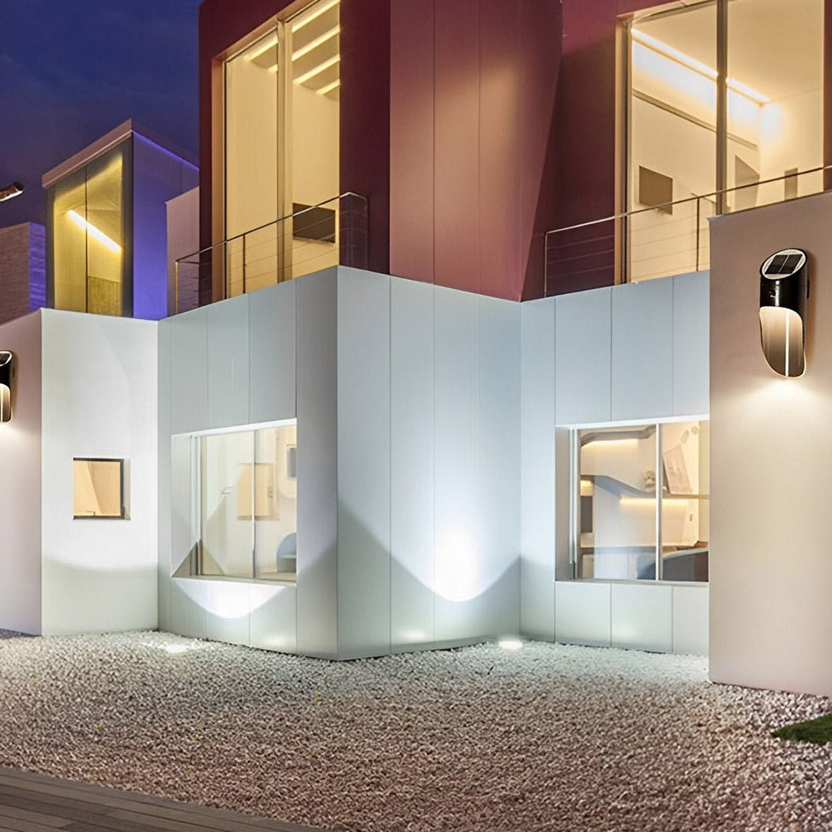 Capsule Solar Wall Light, ABS Motion Sensor Porch Sconce 2