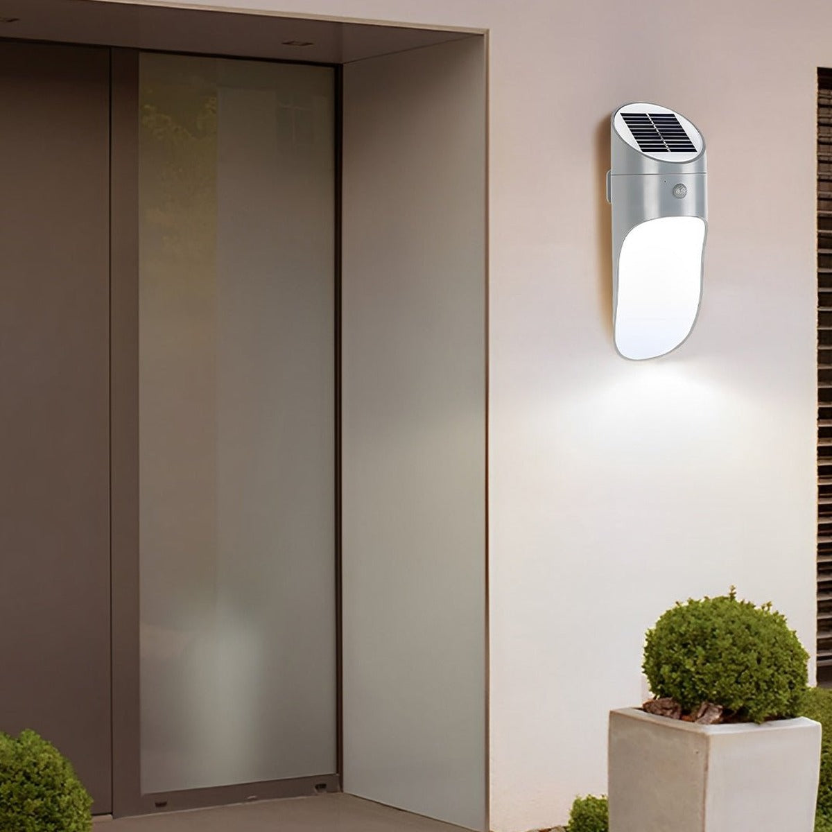 Capsule Solar Wall Light, ABS Motion Sensor Porch Sconce 4