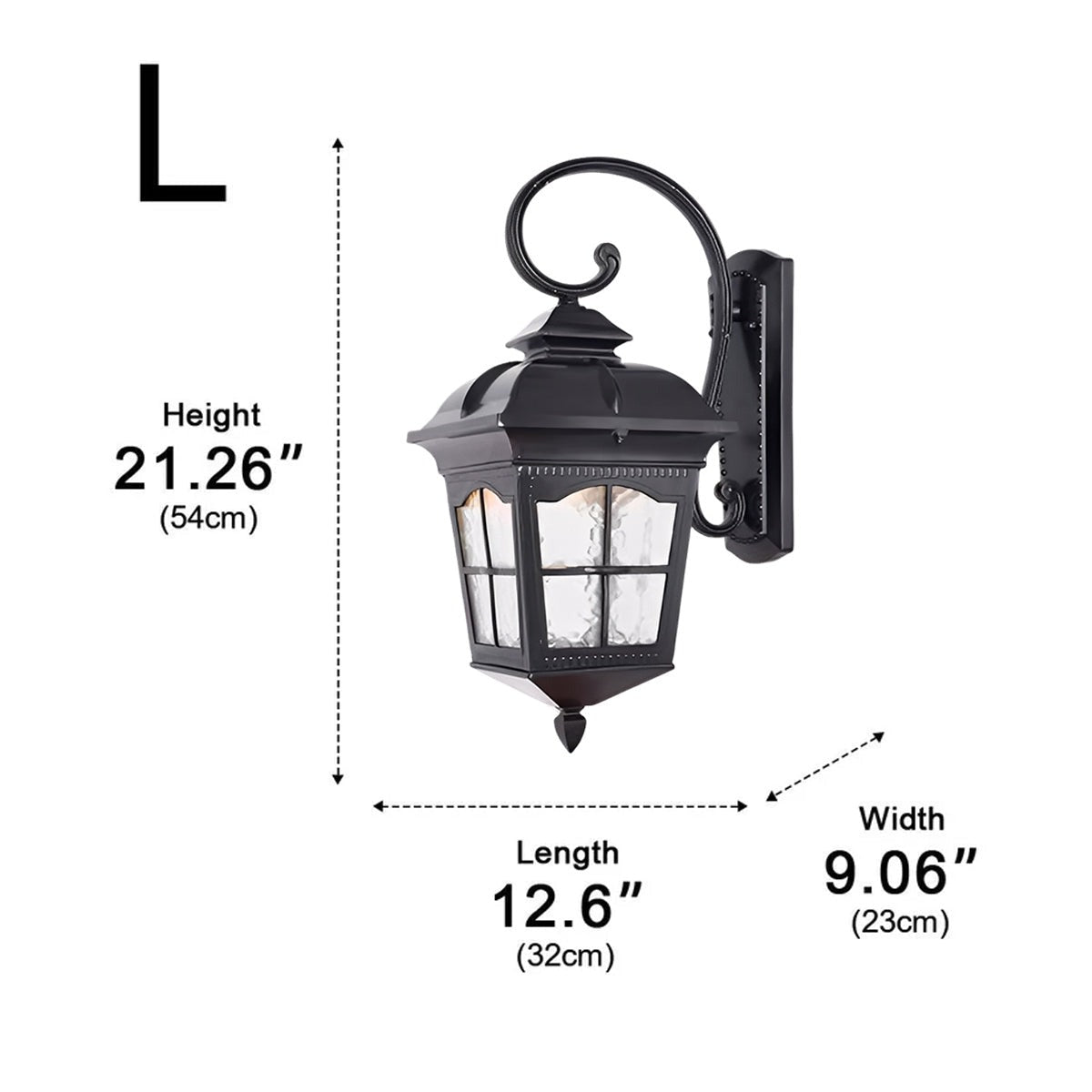 Carriage House Lantern Wall Light, Cast Aluminum Porch Sconce 11