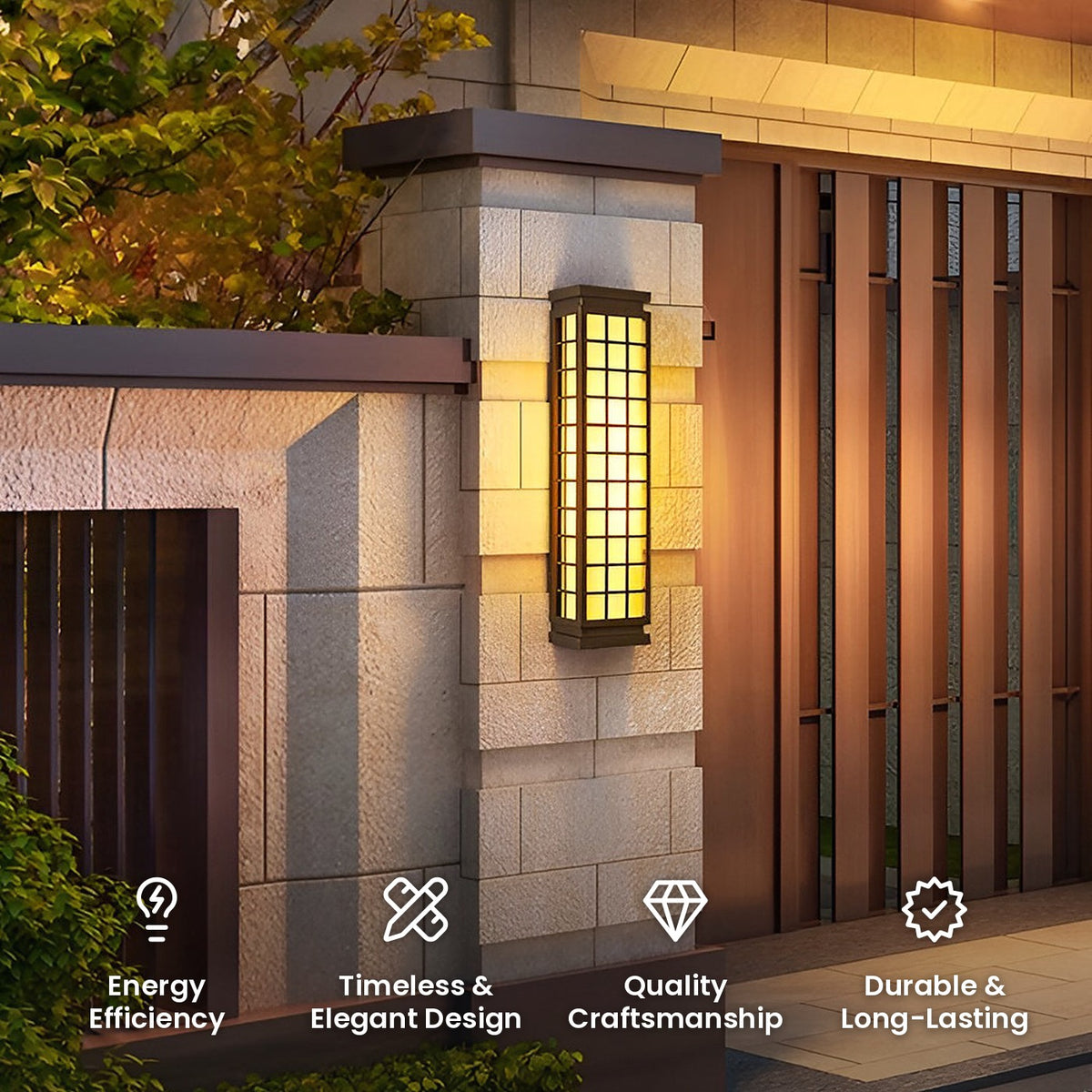 Classic Rectangle Wall Sconce: energy efficiency, timeless and elegant design, quality craftsmanship, durable and long-lasting