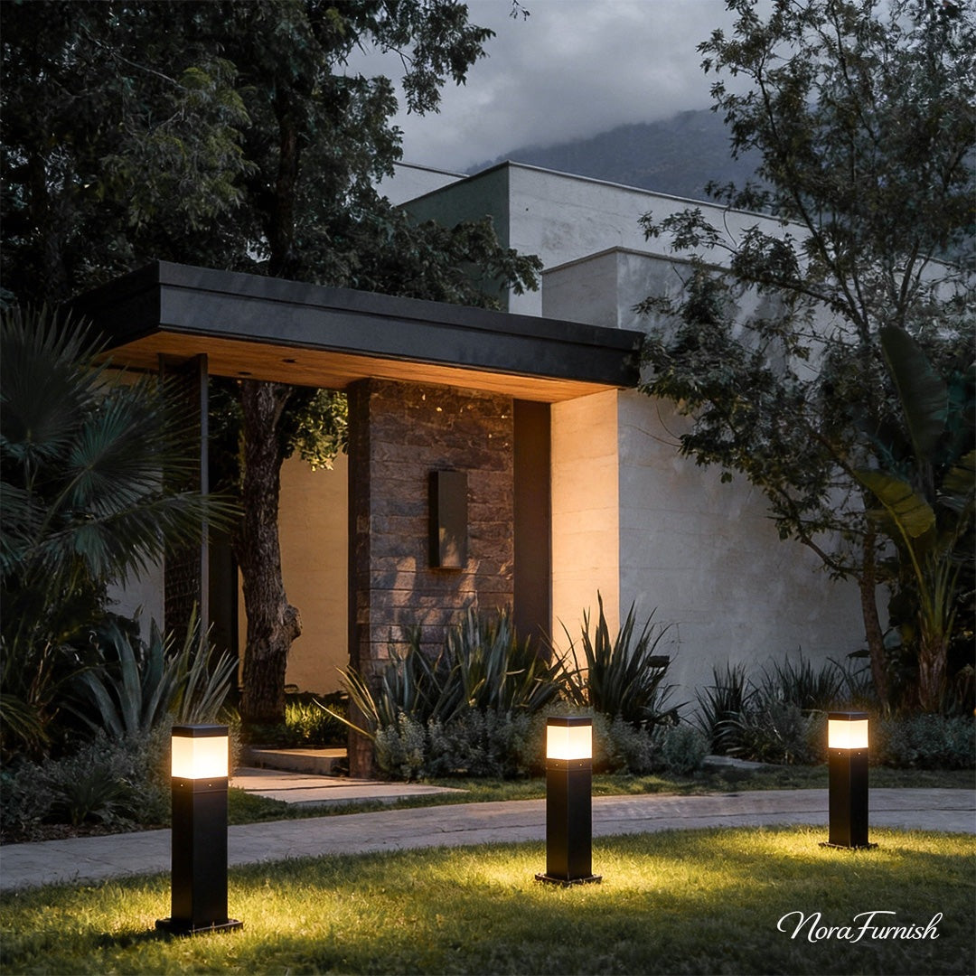 Square COB Bollard Light, Commercial Grade Walkway Fixture