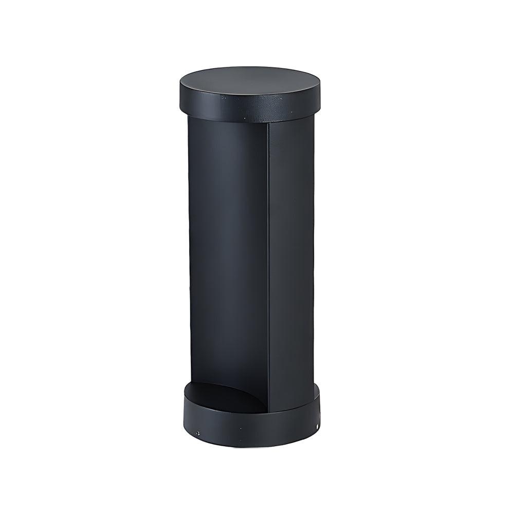 Cylinder Lawn Post Light, Solar or Hardwired Garden Fixture, view 18