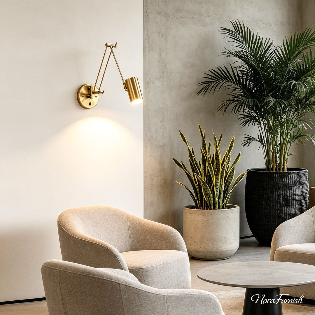 Cone or Cylinder Swing Arm Sconce