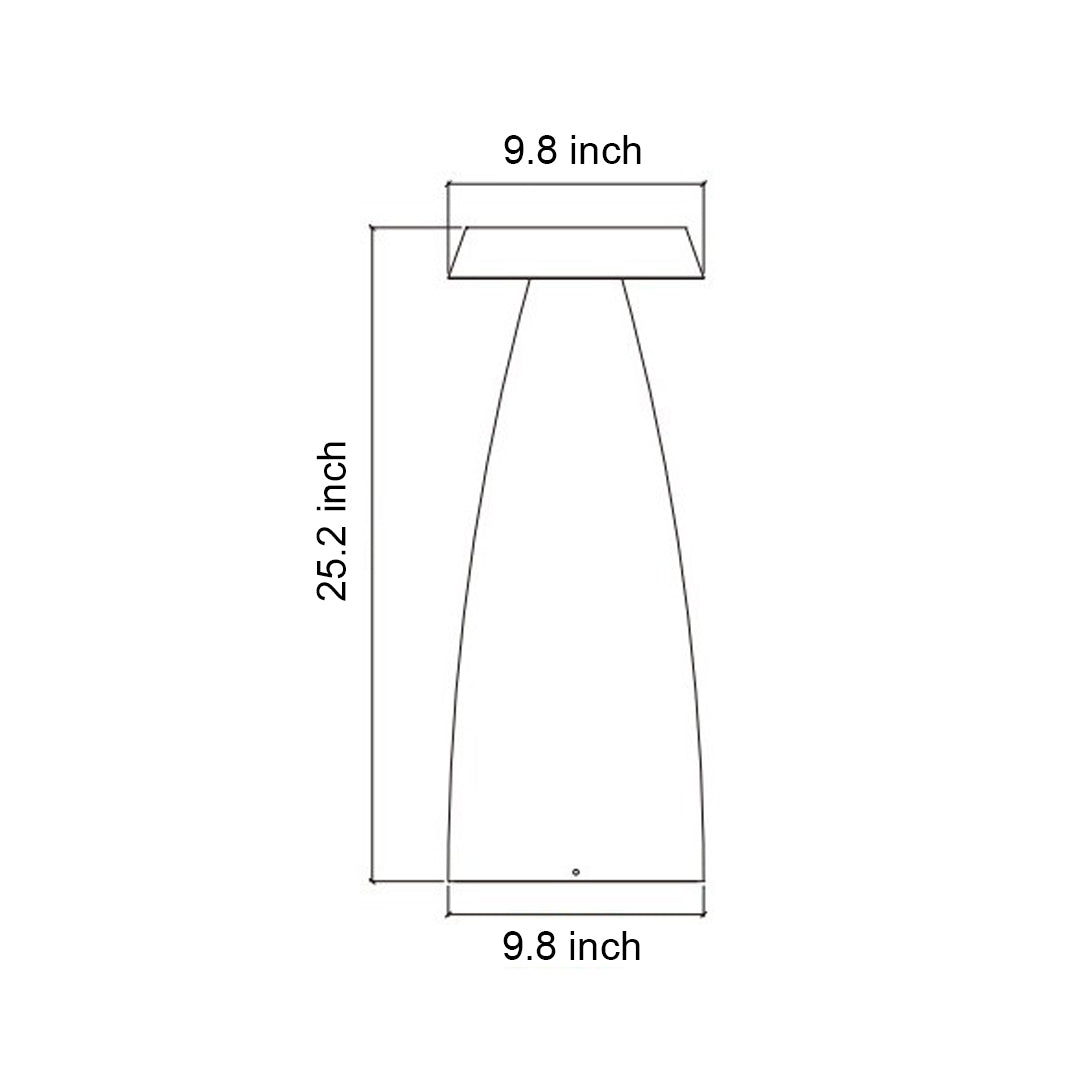 Tapered Cone Bollard Light, Sand Black Aluminum Pathway Light
