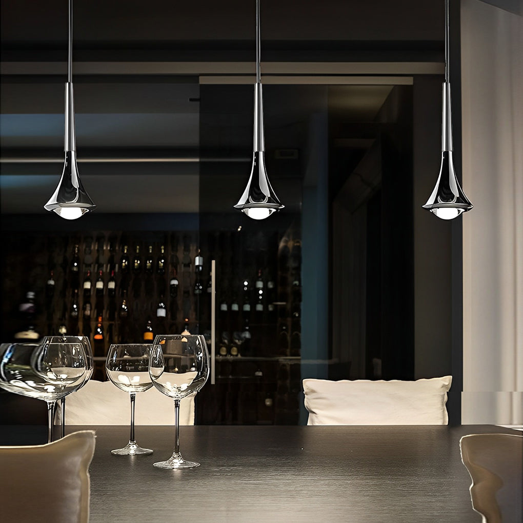 Teardrop Mini Pendant Light, Metal and Acrylic Kitchen Island Light 11