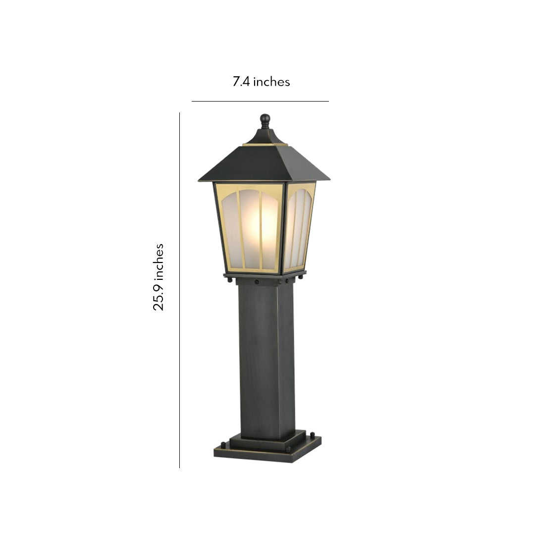 Copper Garden Path Light, Brushed Gold Copper Landscape Light