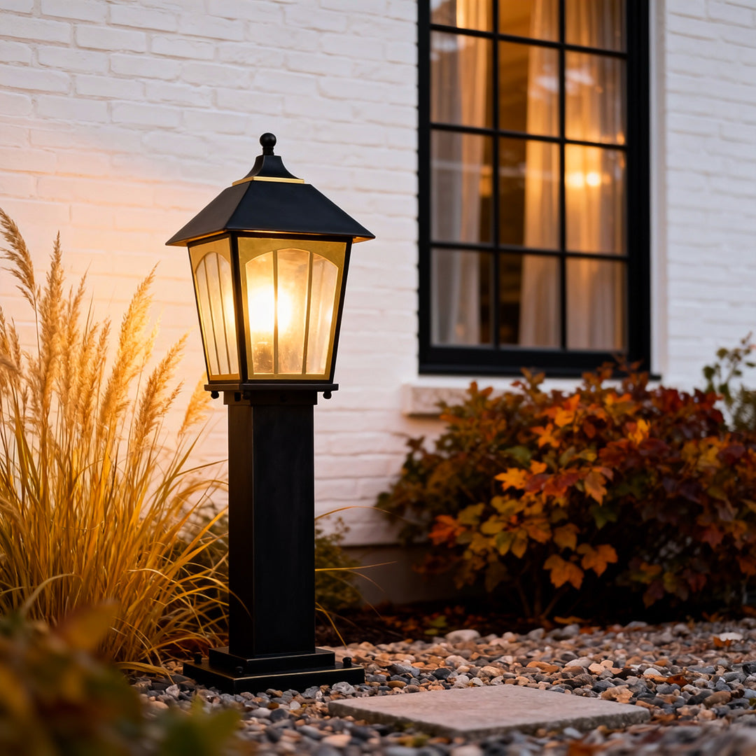 Copper Garden Path Light, Brushed Gold Copper Landscape Light
