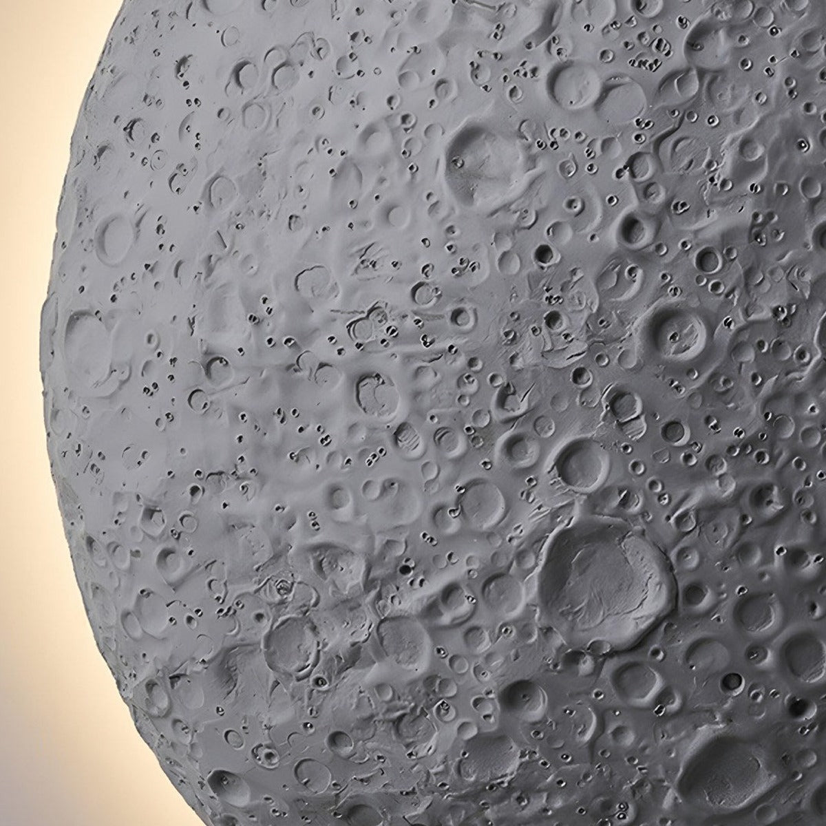 Crater Moon Backlit Wall Light, Concrete Outdoor Wall Sconce 12