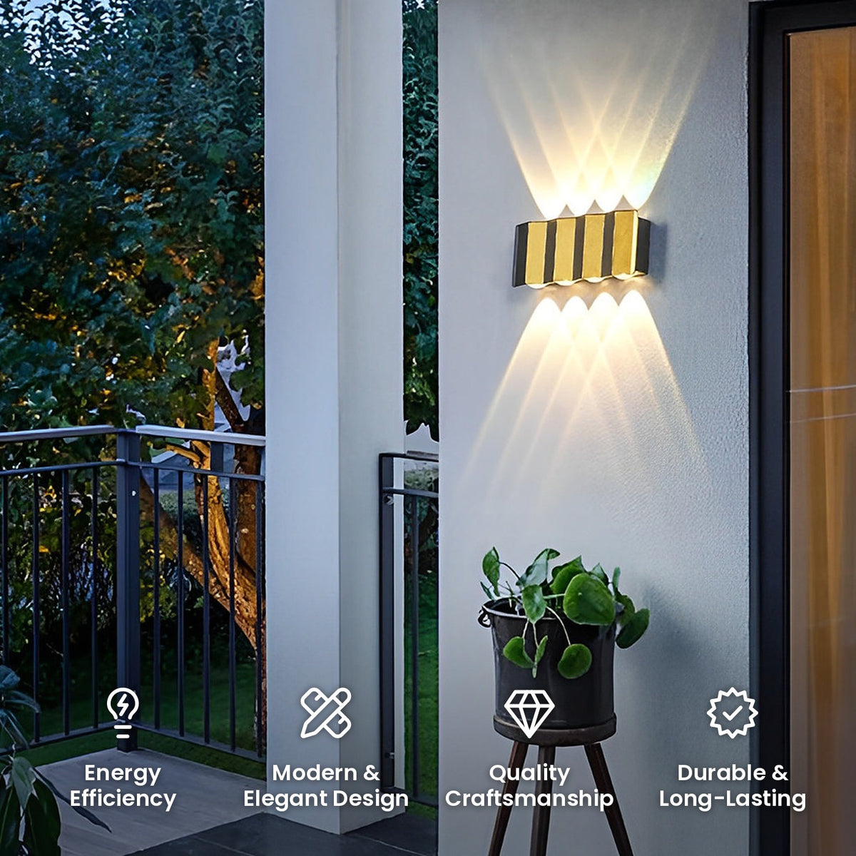 Creative Up and Down Wall Sconce: energy efficiency, modern and elegant design, quality craftsmanship, durable and long-lasting
