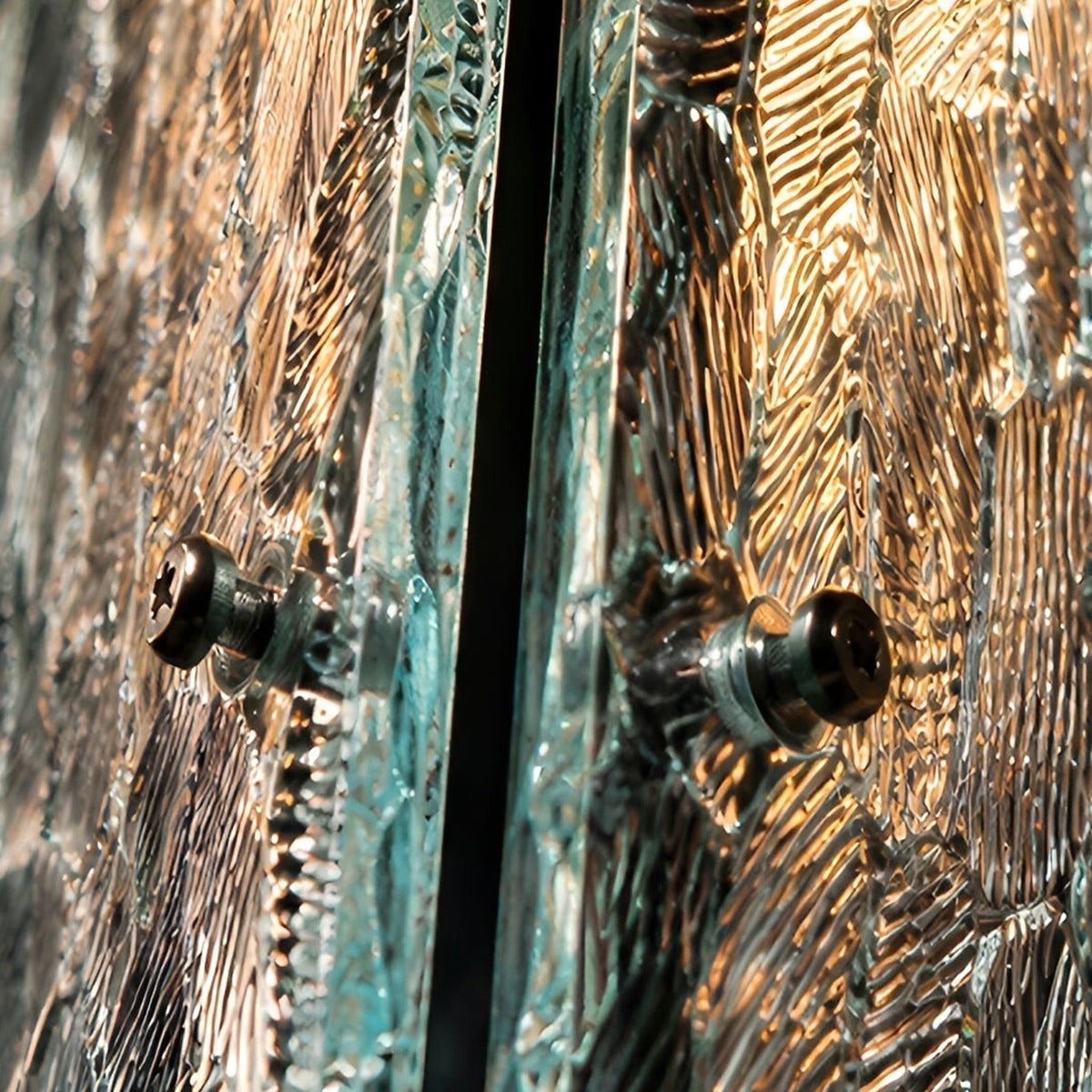 Diamond Leaf Glass Wall Light, Gray Stainless Steel Outdoor Sconce 8