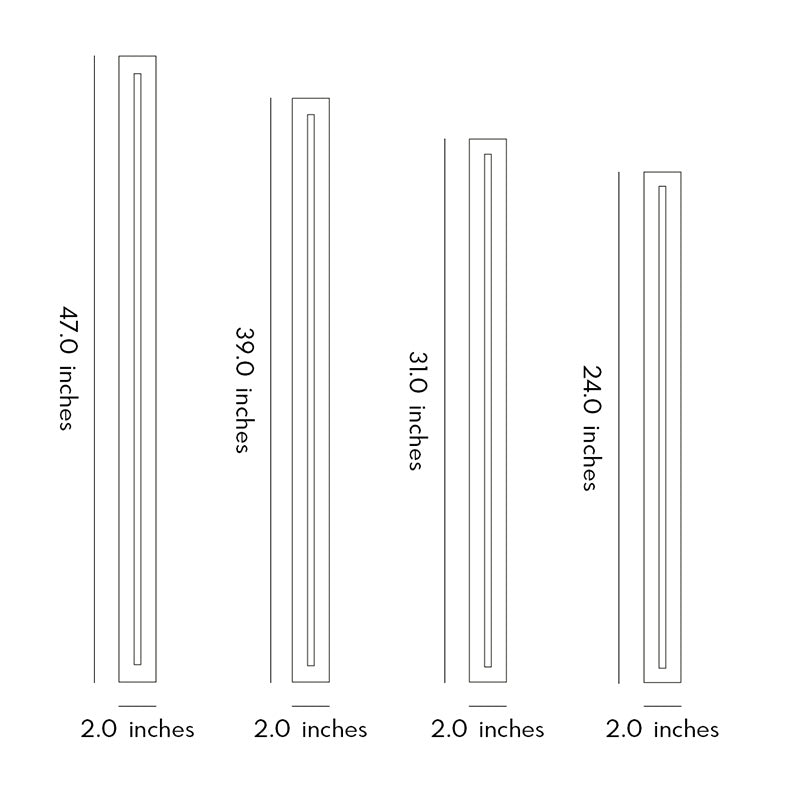 Slimline Linear Wall Sconce, Iron and Acrylic Bar Light