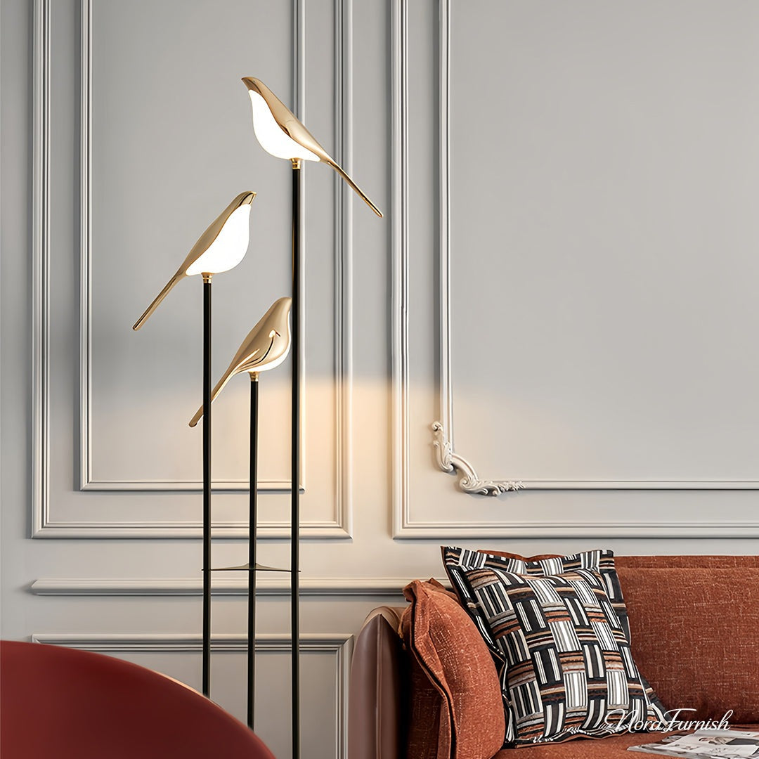 Bird Floor Lamp, Three Head Nordic Artistic Accent Light, view 2
