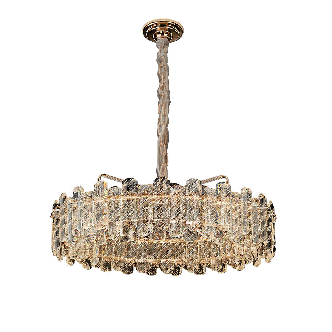 Nordic Crystal Chandelier, Carbon Steel Gold Ceiling Light, view 11