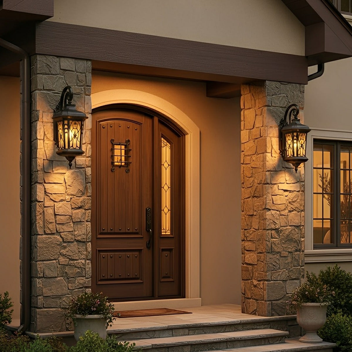 Filigree Scroll Wall Lantern, Die Cast Aluminum Porch Light 4