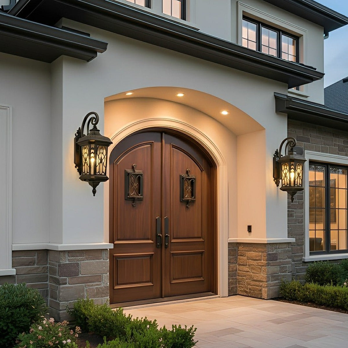 Filigree Scroll Wall Lantern, Die Cast Aluminum Porch Light 5
