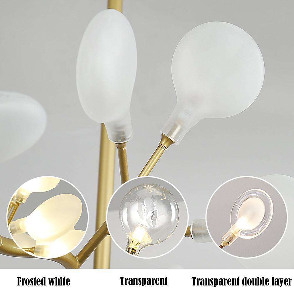 Firefly Branch Chandelier, Gold Metal Modern Ceiling Light 13