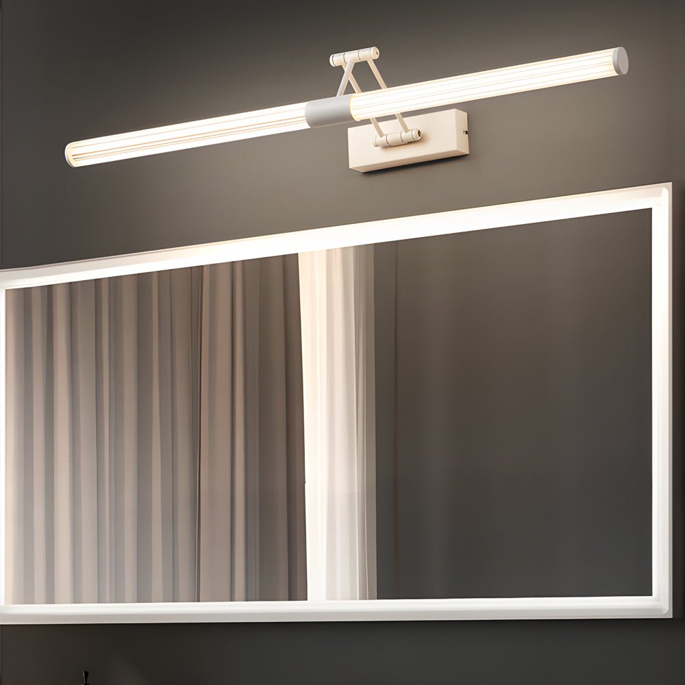 Swing Arm Vanity Light Bar, Slim Acrylic Bathroom Wall Light