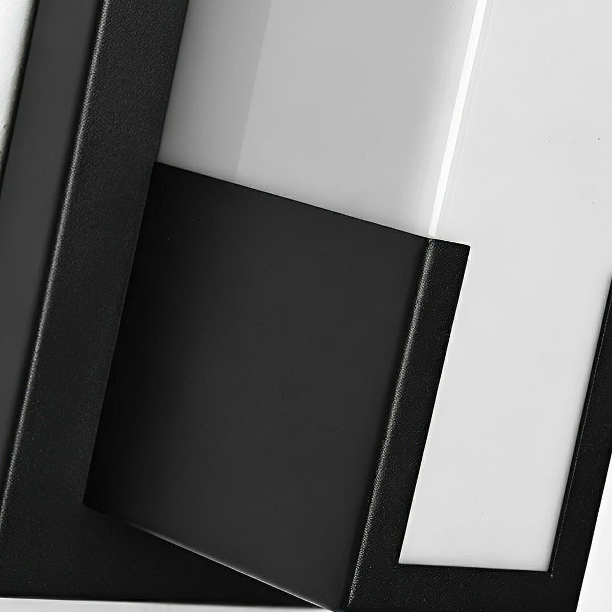 Framed Glow Bar Wall Light, Black Stainless Steel Outdoor Sconce 10