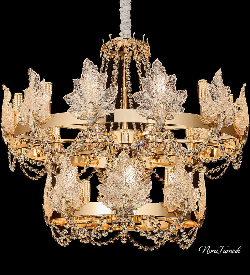 Chandelier in a dining room and entryway