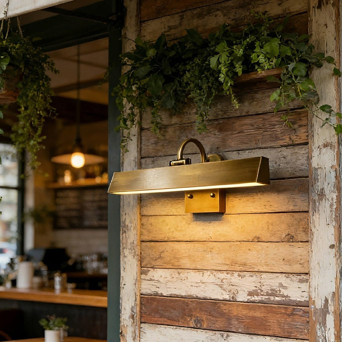 Gallery Bar Wall Light, Brass Finish Copper House Number Light 3