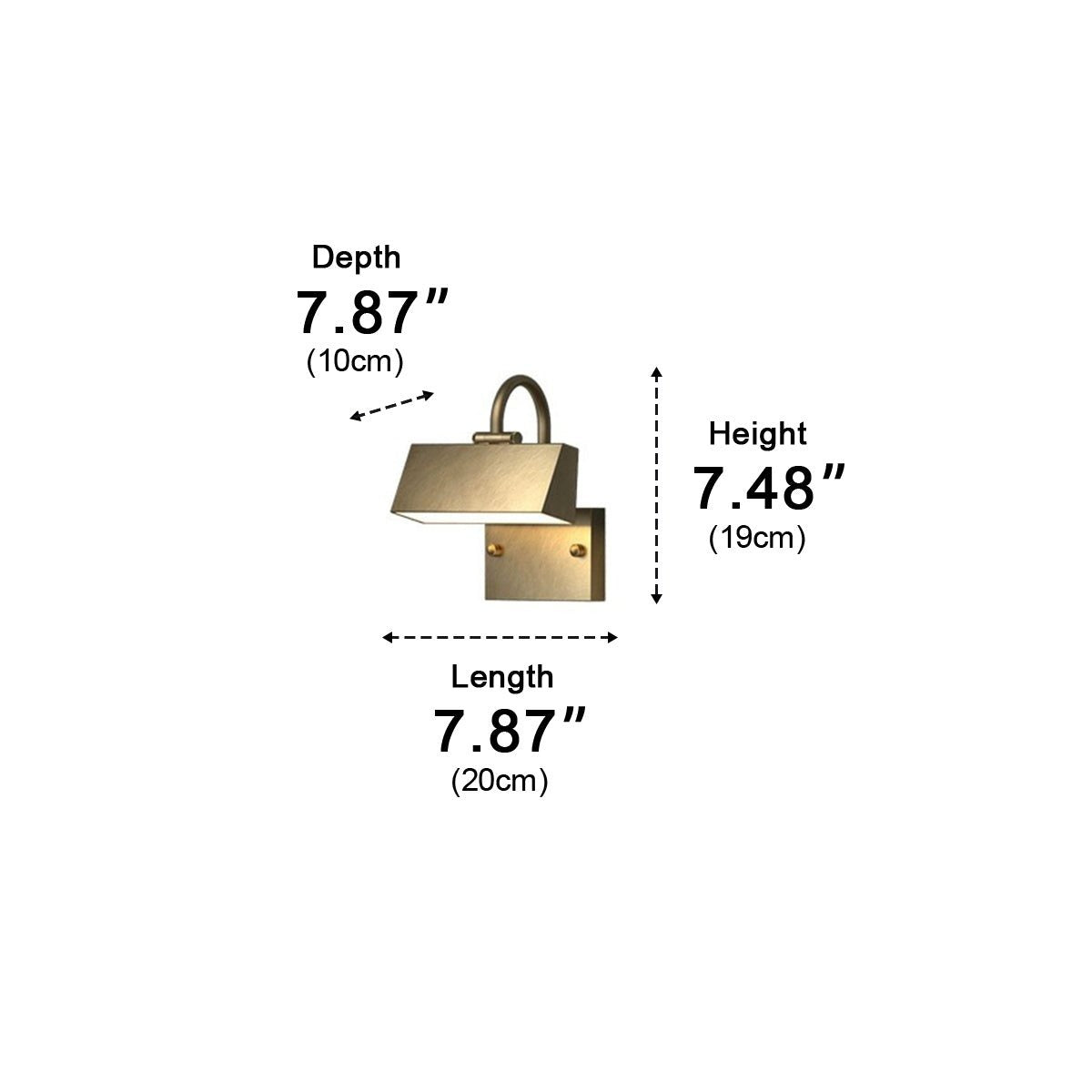 Gallery Bar Wall Light, Brass Finish Copper House Number Light 7