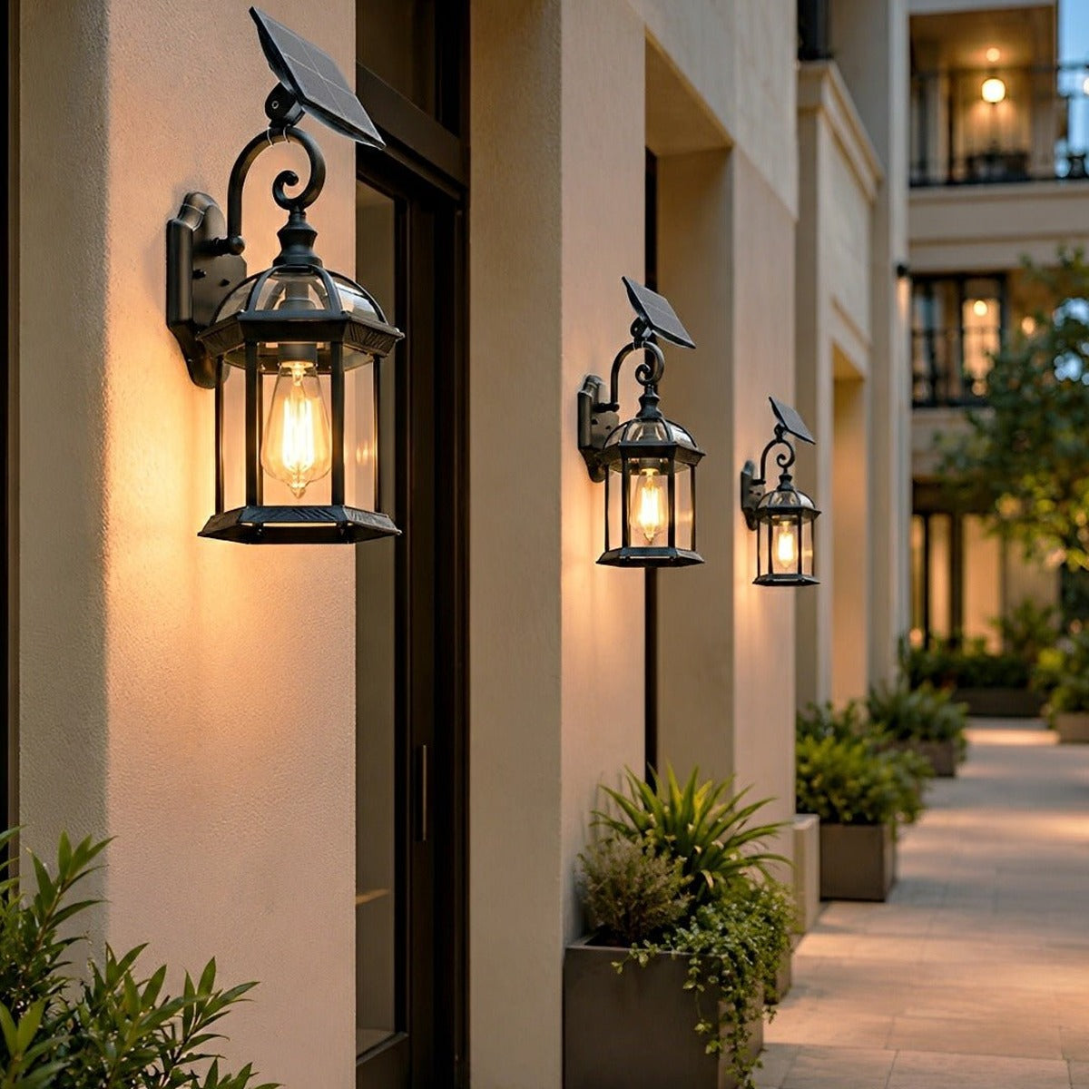 Gazebo Top Carriage Lantern, Black Aluminum Outdoor Wall Light 3