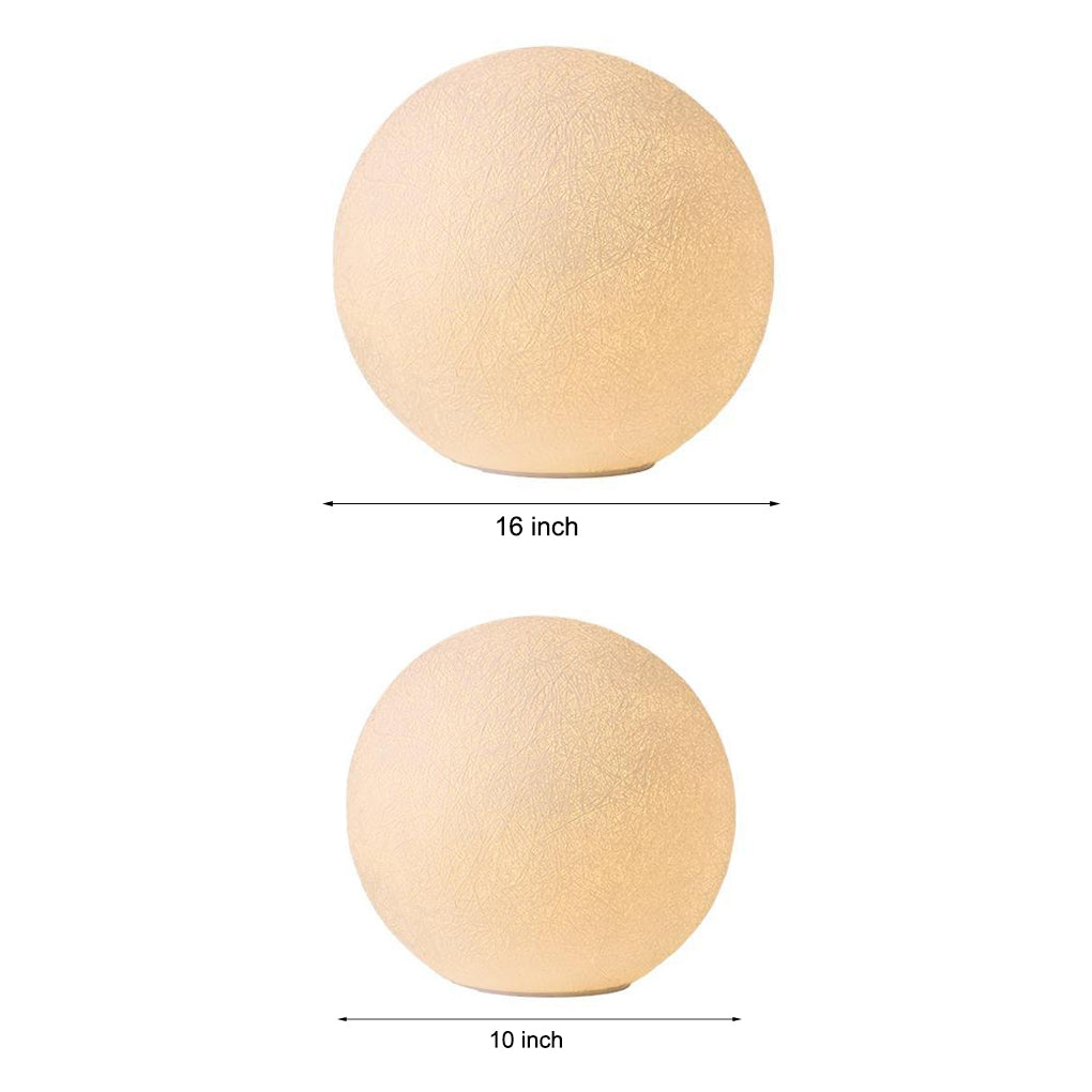 Full Moon Globe Pillar Light, White Resin Post Cap Light 9