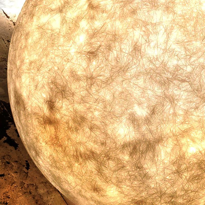 Full Moon Globe Pillar Light, White Resin Post Cap Light 6