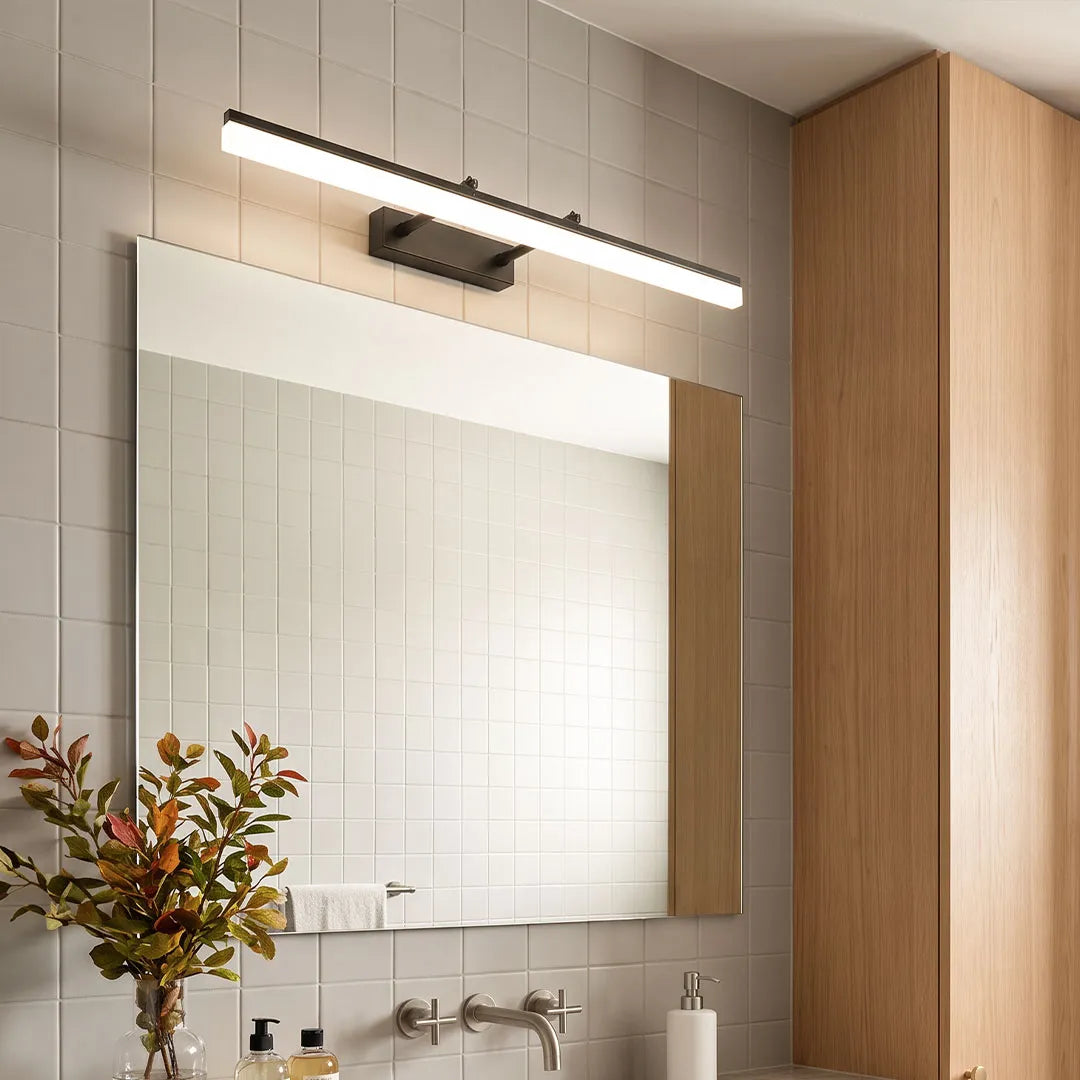 Telescoping Vanity Light, Stainless Steel Mirror Bar Light