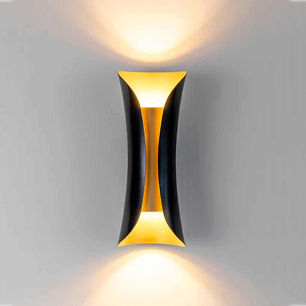 Hourglass Up and Down Sconce, Stainless Steel Wall Light