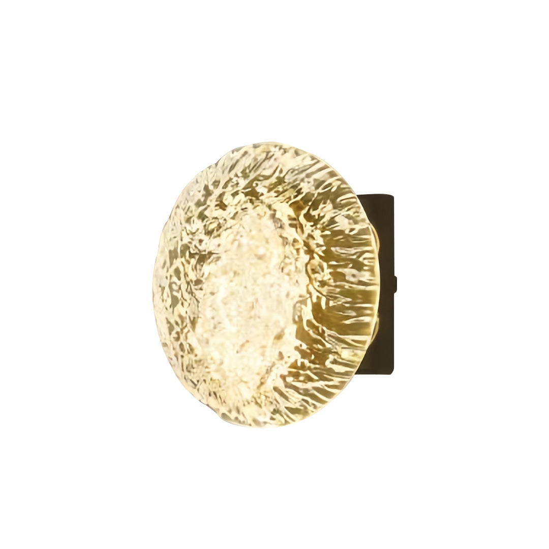 Pebble Shade Outdoor Wall Light, Black Aluminum Porch Light